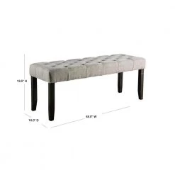 Lorcan Antique Black and Light Gray Upholstered Bench by Furniture of America 8 Lorcan Antique Black and Light Gray Upholstered Bench by Furniture of America -Furniture of America Sales Store antique black and light gray furniture of america bedroom benches idf 3735lg bn 40 1000