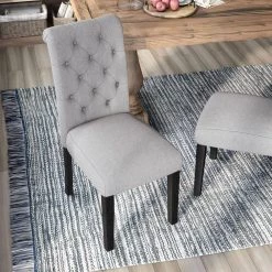 Lorcan Upholstered Antique Black and Light Gray Side Chairs (Set of 2) by Furniture of America -Furniture of America Sales Store antique black and light gray furniture of america dining chairs idf 3735lg sc 4f 1000