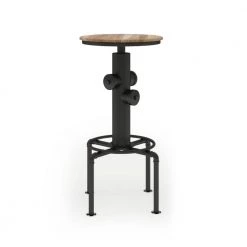 Wyette 30 in. Antique Black and Natural Tone Metal Swivel Bar Stool (Set of 2) by Furniture of America -Furniture of America Sales Store antique black and natural tone furniture of america bar stools idf 3367bc c3 1000