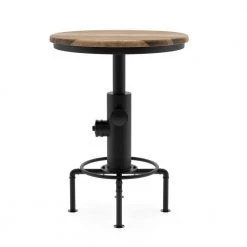 Wyette 42 in. Antique Black and Natural Tone Metal Bar Table by Furniture of America -Furniture of America Sales Store antique black and natural tone furniture of america bar tables idf 3367bt c3 1000