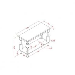 Heavenly 47 in. Antique Black and Oak Rectangle Console Table with Open Shelf by Furniture of America -Furniture of America Sales Store antique black and oak furniture of america console tables idf 4908a s 76 1000