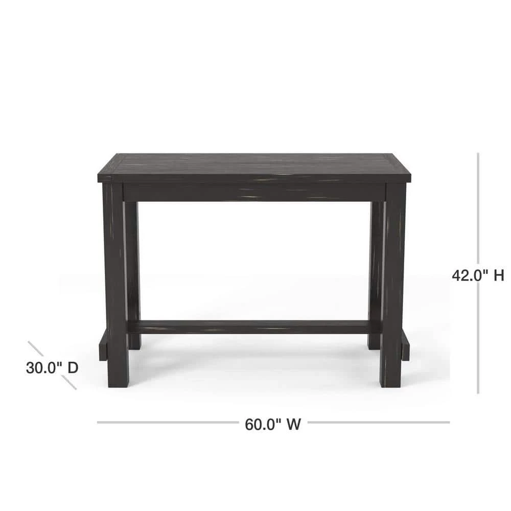 Anthus Antique Black Bar Table by Furniture of America 3 Anthus Antique Black Bar Table by Furniture of America - Image 3