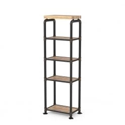 62.5 in. Antique Black Metal 5-shelf Etagere Bookcase with Open Back by Furniture of America 9 62.5 in. Antique Black Metal 5-shelf Etagere Bookcase with Open Back by Furniture of America -Furniture of America Sales Store antique black furniture of america bookcases bookshelves idf 5913 pc 4f 1000