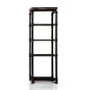 62.5 in. Antique Black Metal 5-shelf Etagere Bookcase with Open Back by Furniture of America