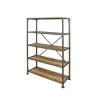 Kwok 70.63 in. Antique Black 5-Shelf Accent Bookcase by Furniture of America