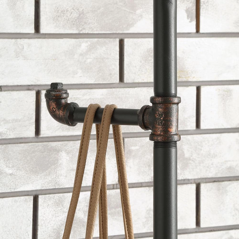 Kwok Antique Black Coat Rack with 3-Rungs by Furniture of America 2 Kwok Antique Black Coat Rack with 3-Rungs by Furniture of America - Image 2