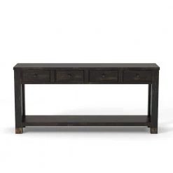 Alexis 64 in. Antique Black Standard Rectangle Wood Console Table with 4-Drawers by Furniture of America -Furniture of America Sales Store antique black furniture of america console tables idf 4327s 1f 1000