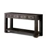 Alexis 64 in. Antique Black Standard Rectangle Wood Console Table with 4-Drawers by Furniture of America