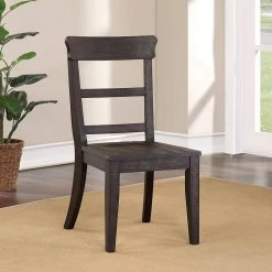 Nalley Antique Black Wood Dining Side Chair (Set of 2) by Furniture of America 13 Nalley Antique Black Wood Dining Side Chair (Set of 2) by Furniture of America -Furniture of America Sales Store antique black furniture of america dining chairs idf 3389bk sc 31 1000