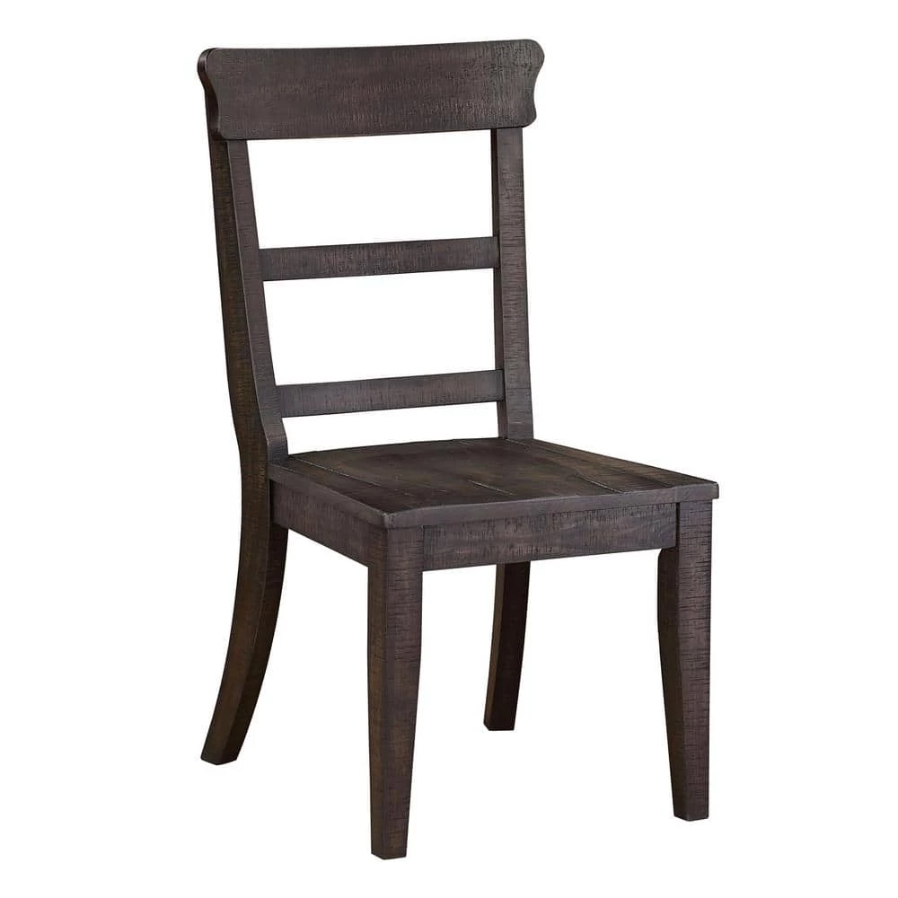 Nalley Antique Black Wood Dining Side Chair (Set of 2) by Furniture of America 1 Nalley Antique Black Wood Dining Side Chair (Set of 2) by Furniture of America