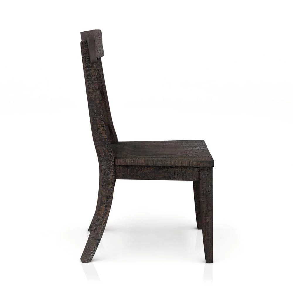 Nalley Antique Black Wood Dining Side Chair (Set of 2) by Furniture of America 3 Nalley Antique Black Wood Dining Side Chair (Set of 2) by Furniture of America - Image 3
