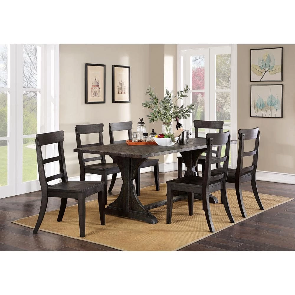 Nalley Antique Black Wood Dining Side Chair (Set of 2) by Furniture of America 6 Nalley Antique Black Wood Dining Side Chair (Set of 2) by Furniture of America - Image 6