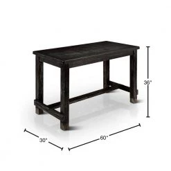 Anthus Antique Black Counter Height Table by Furniture of America -Furniture of America Sales Store antique black furniture of america kitchen dining tables idf 3324bk pt 40 1000