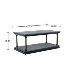 Blue River 47.25 in. Antique Blue and Black Coffee Table by Furniture of America -Furniture of America Sales Store antique blue and black furniture of america coffee tables idf 4565bl c 40 1000