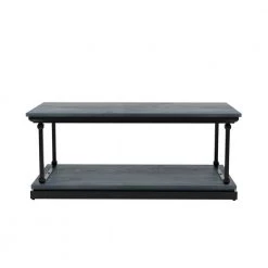 Blue River 47.25 in. Antique Blue and Black Coffee Table by Furniture of America