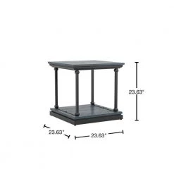 Blue River 23.63 in. Antique Blue and Black Square Wooden End Table by Furniture of America 8 Blue River 23.63 in. Antique Blue and Black Square Wooden End Table by Furniture of America -Furniture of America Sales Store antique blue and black furniture of america end side tables idf 4565bl e 40 1000