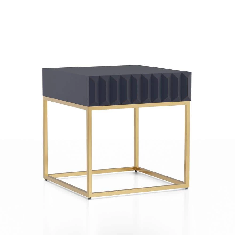 Kapulet 23 in. Antique Blue and Gold Square Wood Top End Table by Furniture of America 1 Kapulet 23 in. Antique Blue and Gold Square Wood Top End Table by Furniture of America