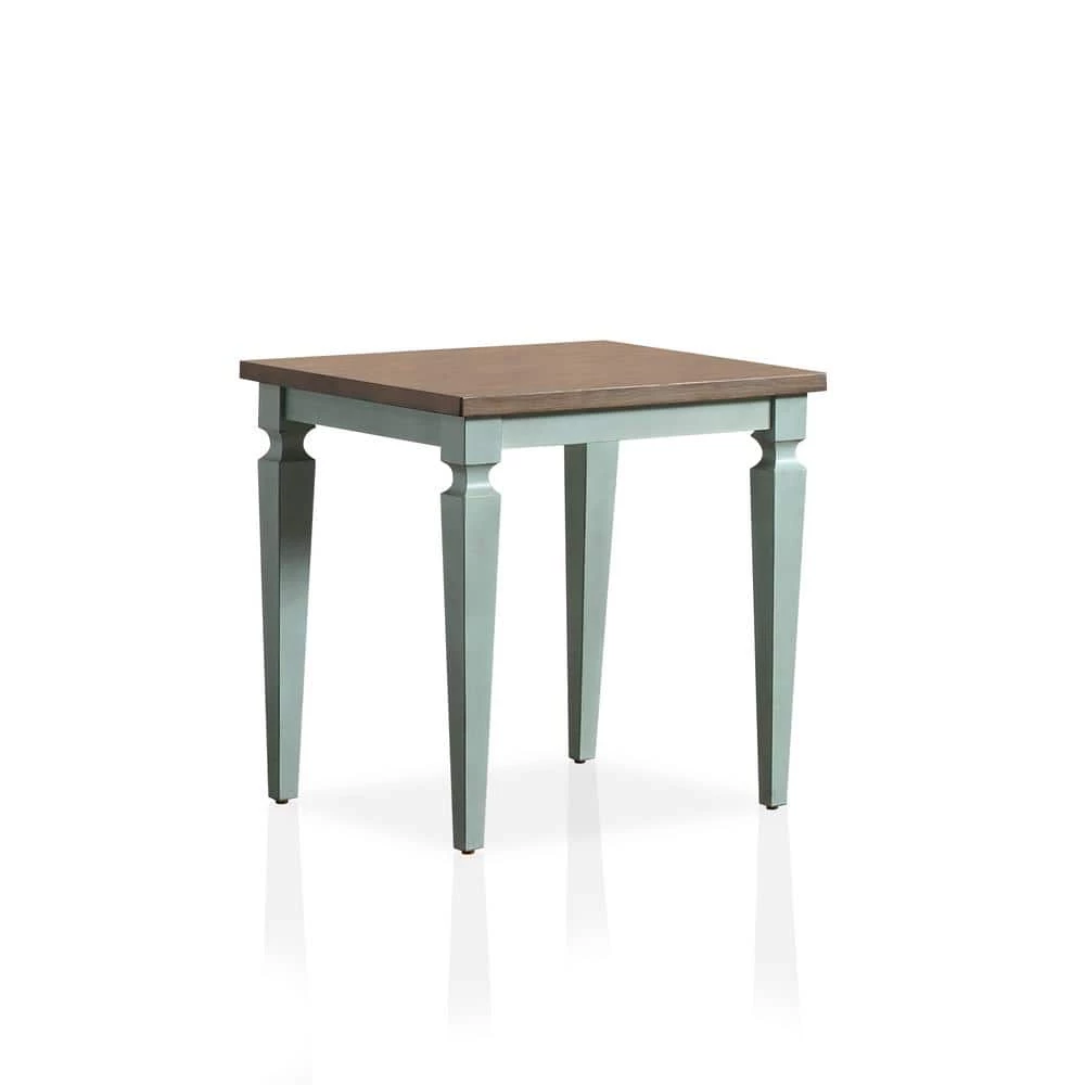 Tayson 3-Piece Antique Blue and Oak Wood Coffee Table Set by Furniture of America 3 Tayson 3-Piece Antique Blue and Oak Wood Coffee Table Set by Furniture of America - Image 3