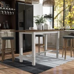 Whitcombe 71 in. Rectangle White Wood Counter Height Table (Seats 6) by Furniture of America -Furniture of America Sales Store antique light oak and antique white furniture of america kitchen dining tables idf 3583a pt 31 1000