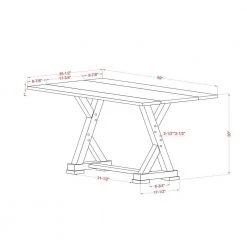 Beardsley 59 in. Rectangle Antique Oak and Antique Black Wood Dining Table by Furniture of America -Furniture of America Sales Store antique oak and antique black furniture of america kitchen dining tables idf 3167a t 76 1000