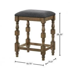 Steinart 26.25 in. Antique Oak and Dark Gray Backless Wooden Bar Stool (Set of 2) by Furniture of America 8 Steinart 26.25 in. Antique Oak and Dark Gray Backless Wooden Bar Stool (Set of 2) by Furniture of America -Furniture of America Sales Store antique oak and dark gray furniture of america bar stools idf 3979a bc 40 1000