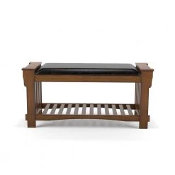 Baratheon 21.5 in. H Antique Oak Wood Padded Storage Bench by Furniture of America 6 Baratheon 21.5 in. H Antique Oak Wood Padded Storage Bench by Furniture of America -Furniture of America Sales Store antique oak furniture of america dining benches cm bn6220 c3 1000