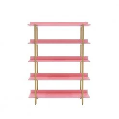 Genesis 57 in. Antique Pink 5-Shelf Contemporary Open Bookcase by Furniture of America 8 Genesis 57 in. Antique Pink 5-Shelf Contemporary Open Bookcase by Furniture of America -Furniture of America Sales Store antique pink furniture of america bookcases bookshelves idf ac6048pk 4f 1000