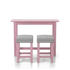 Dremmend 3-Piece Antique Pink Counter Height Table Set by Furniture of America