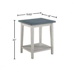 Defara 24 in. White and Blue 1-Shelf Side Table by Furniture of America -Furniture of America Sales Store antique white and antique blue furniture of america end side tables idf ac361bl 40 1000