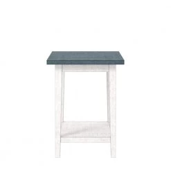 Defara 24 in. White and Blue 1-Shelf Side Table by Furniture of America -Furniture of America Sales Store antique white and antique blue furniture of america end side tables idf ac361bl 4f 1000