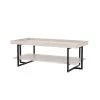 Triblisi 48 in. Antique White/Black Large Rectangle Wood Coffee Table with Shelf by Furniture of America