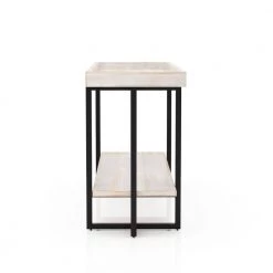 Triblisi 48 in. Antique White/Black Standard Rectangle Wood Console Table with Storage by Furniture of America -Furniture of America Sales Store antique white and black furniture of america console tables idf 4369wh s 4f 1000