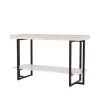 Triblisi 48 in. Antique White/Black Standard Rectangle Wood Console Table with Storage by Furniture of America