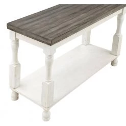 Heavenly 47.5 in. Antique White and Gray Rectangle Wood Console Table with 1-Shelf by Furniture of America -Furniture of America Sales Store antique white and gray furniture of america console tables idf 4908s 1f 1000