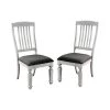 Dave Antique White Cushioned Farmhouse Dining Chair (Set of 2) by Furniture of America