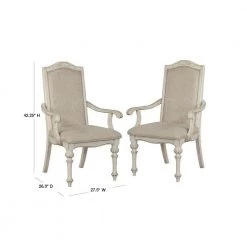 Willadeene Antique White Armchairs (Set of 2) by Furniture of America -Furniture of America Sales Store antique white furniture of america dining chairs idf 3150wh ac 40 1000