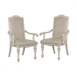 Willadeene Antique White Armchairs (Set of 2) by Furniture of America