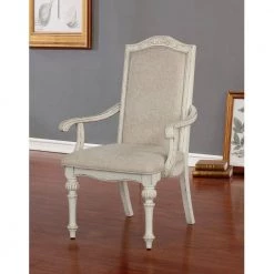 Willadeene Antique White Armchairs (Set of 2) by Furniture of America -Furniture of America Sales Store antique white furniture of america dining chairs idf 3150wh ac c3 1000