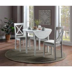 Vogelbach 3-Piece White Dining Set by Furniture of America -Furniture of America Sales Store antique white furniture of america dining room sets idf 3477wh rt 3pk c3 1000