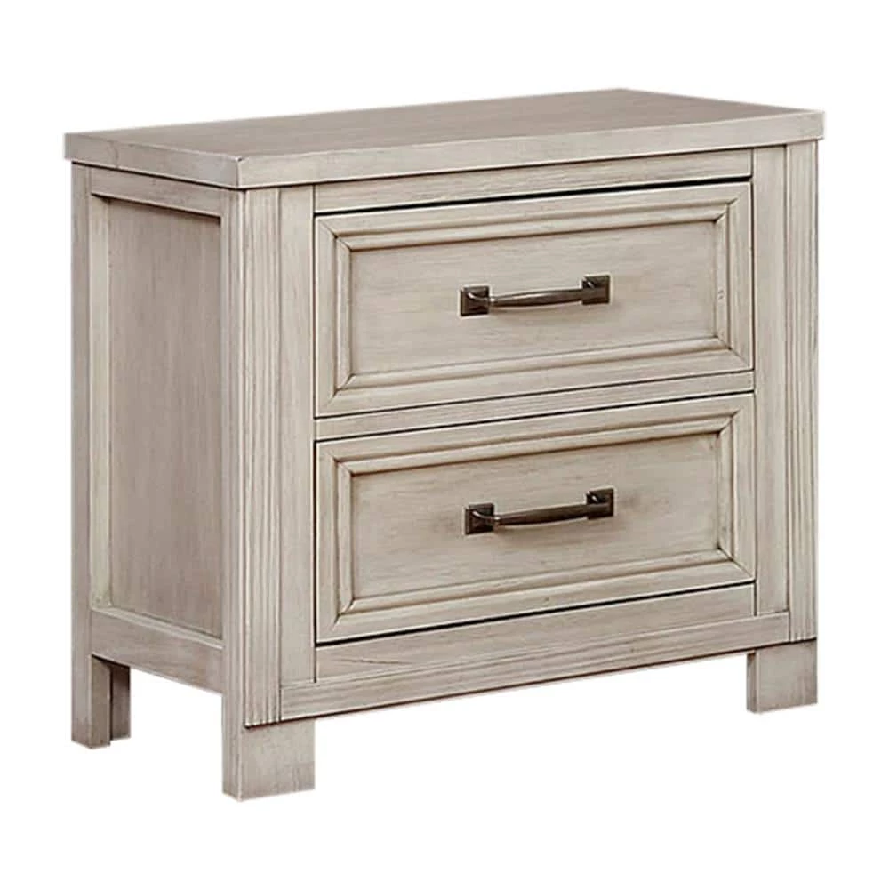 Brody 2-Drawer Antique White Nightstand by Furniture of America 1 Brody 2-Drawer Antique White Nightstand by Furniture of America