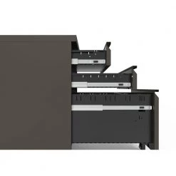 St Clare Ash Gunmetal Mobile File Cabinet with Locking Drawer by Furniture of America -Furniture of America Sales Store ash gunmetal furniture of america file cabinets idf 7991 gm 1f 1000