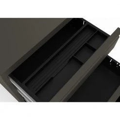 St Clare Ash Gunmetal Mobile File Cabinet with Locking Drawer by Furniture of America -Furniture of America Sales Store ash gunmetal furniture of america file cabinets idf 7991 gm 44 1000