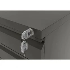 St Clare Ash Gunmetal Mobile File Cabinet with Locking Drawer by Furniture of America -Furniture of America Sales Store ash gunmetal furniture of america file cabinets idf 7991 gm fa 1000