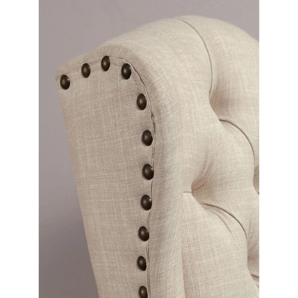 Anthus Beige Nailhead Button Tufted High Back Bench by Furniture of America 6 Anthus Beige Nailhead Button Tufted High Back Bench by Furniture of America - Image 6