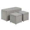 Minkov Beige Storage Bench with Ottoman (20 in. H x 40 in. W x 18 in. D) by Furniture of America