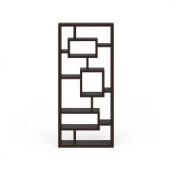 Elaina 71 in. Cappuccino Wood 11-Shelf Standard Bookcase by Furniture of America