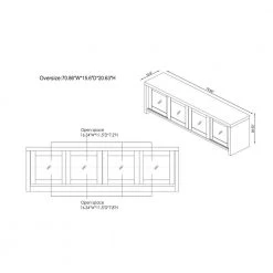 Linah 70.86 in. Black tv Stand Fits tv's up to 81.5 in. by Furniture of America -Furniture of America Sales Store black and cement furniture of america tv stands fgi 1780c1 76 1000