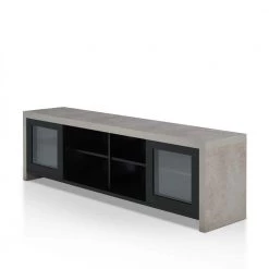 Linah 70.86 in. Black tv Stand Fits tv's up to 81.5 in. by Furniture of America -Furniture of America Sales Store black and cement furniture of america tv stands fgi 1780c1 c3 1000