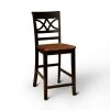 Logan 41 in. Black and Cherry Wood Pub Chair (Set of 2) by Furniture of America