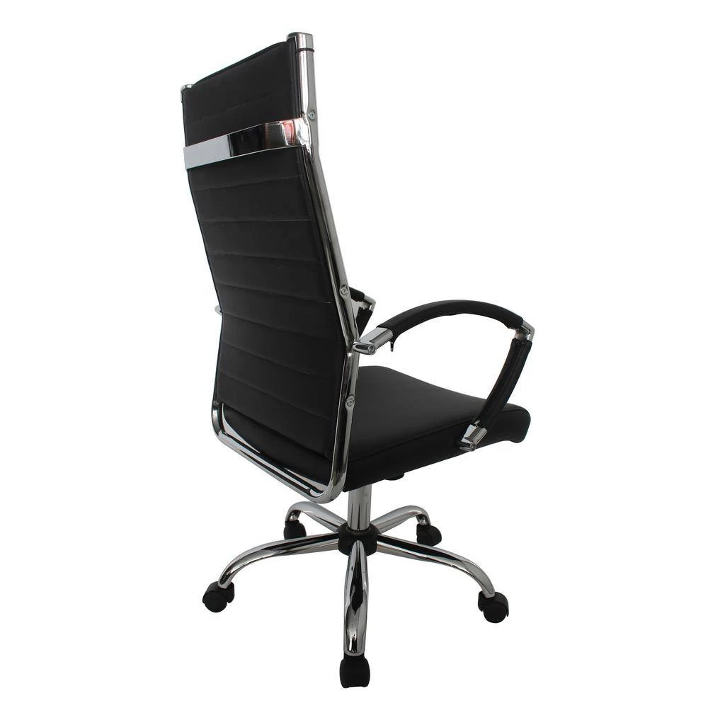 Kiddle Black Faux Leather Seat Tall Office Chair with Non-Adjustable Arm by Furniture of America 5 Kiddle Black Faux Leather Seat Tall Office Chair with Non-Adjustable Arm by Furniture of America - Image 5
